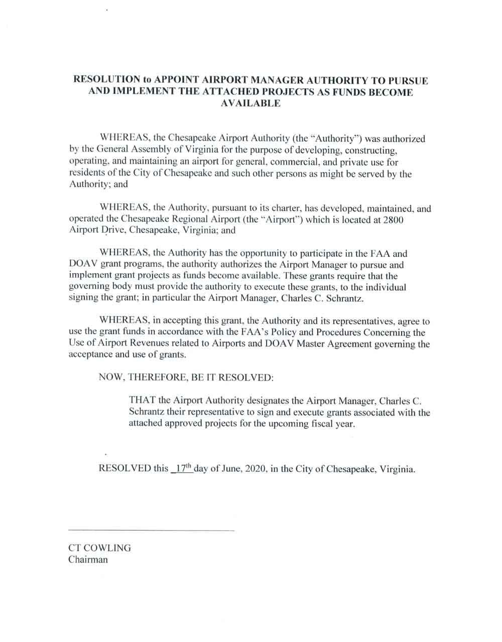 resolution-to-appoint-airport-manager-authority